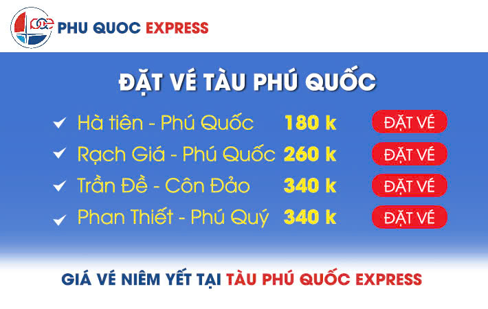 Bảng Giá Vé Tàu Đi Phú Quốc Tết 2026 (Rạch Giá/Hà Tiên)